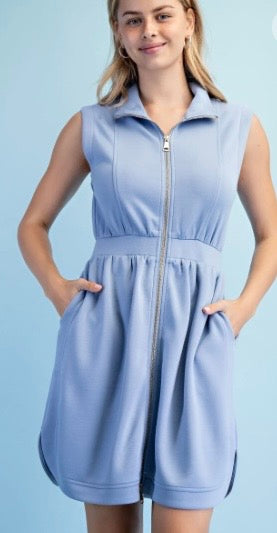 Sky Blue Knit Dress