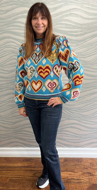 Crazy Hearts Sweater