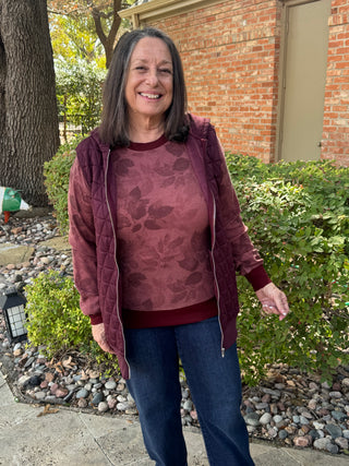 Marsala Print Top